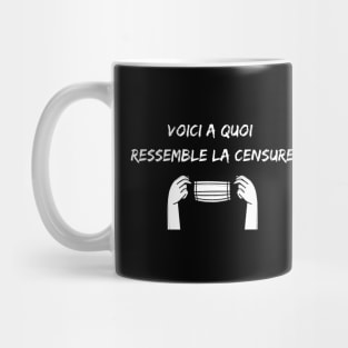 Voici a quoi ressemble la censure illustration avec un masque Mug